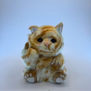 Realistic Orange Tabby Kitten Figurine